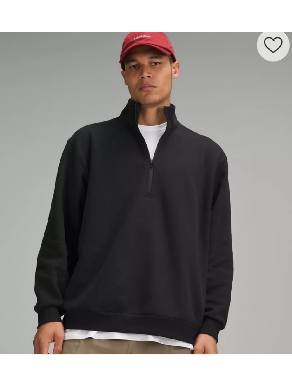 NWOT Lululemon Steady State Half Zip black